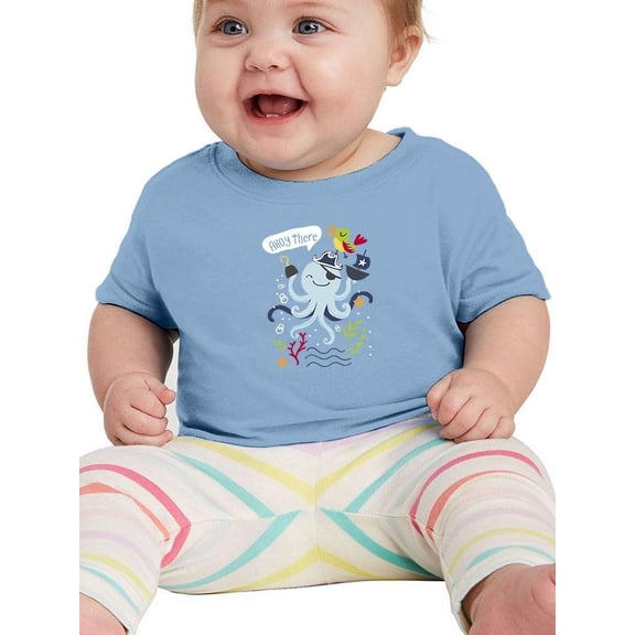 Ahoy There, Pirate Octopus! T-Shirt Infant -Image by Shutterstock,  18 Months