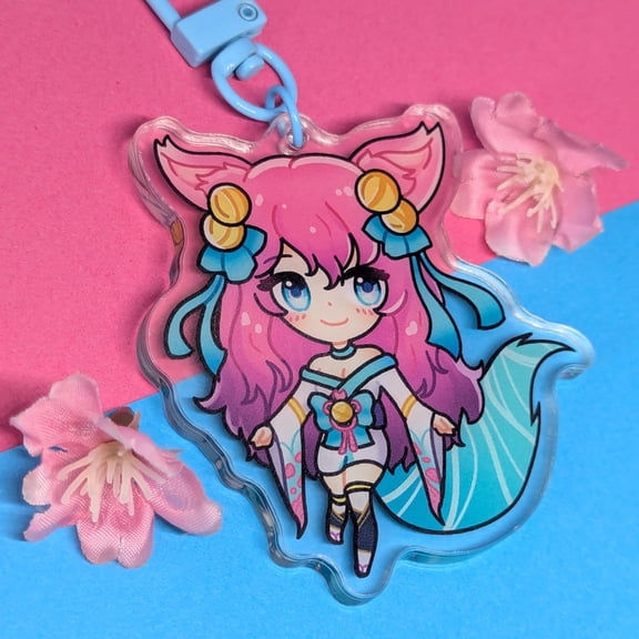 Ahri Keychain | Spiritblossom | Acrylic Charm, RANDOM 1 PACK