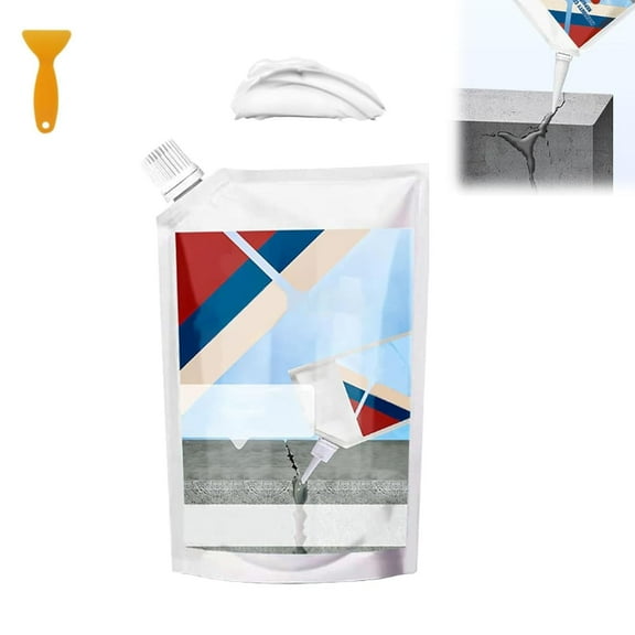 Ahtopmall Concrete Crack Repair Adhesive - Self Leveling, Quick-Dry, Waterproof Filler for Home Repairs