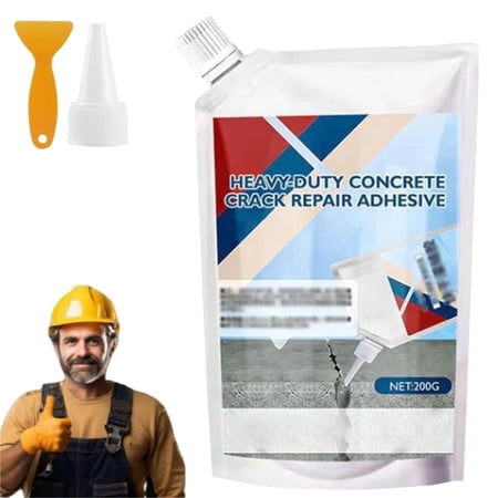 Heavy Duty Concrete Crack Repair Adhesive, Concrete Crack Filler for Home Repairs, Construction Projects and Renovations