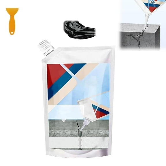 Ahtopmall Heavy Duty Concrete Crack Repair Adhesive, New Upgrade Self Leveling Concrete Caulking Filler, White Quick-Drying Waterproof Sealer for Home Repairs, and Renovations