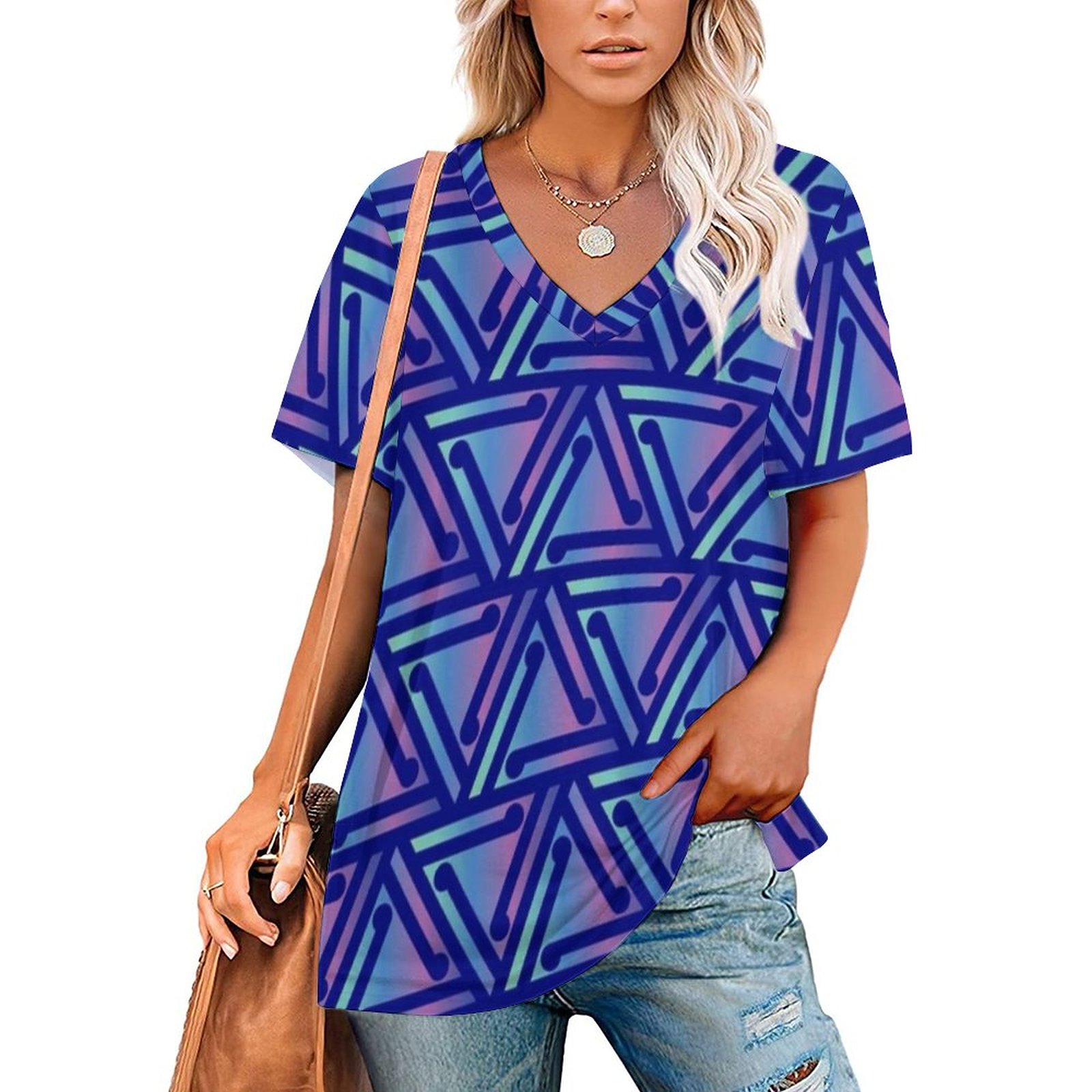 Ahuriri Summer ( Paua ) Print O Neck Off The Shoulder Top Short Sleeved Ahuriri Summer ( Paua ) Print O Neck Off The Shoulder Top Short Sleeved