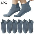 thumbnail image 1 of Ahuyic 6 Pairs No Show Men Socks, Low Cut Ankle Sock, Men Short Socks Casual Cotton Socks Non Slip Liner Footies Thin Socks Lightweight Socks, Blue, 1 of 9
