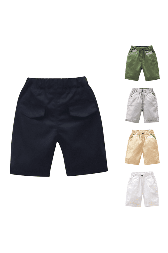 Boys Pants,Summer Shorts for Boys,Toddler Kids Boy Fashion Pants Solid Color Casual School Uniform Suit Shorts Cargo Pants,White,3 Years