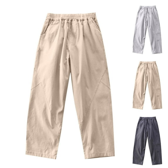 Ahuyic Summer Toddler Kids Leisure Pants,Boys Girls Long Pants,Boys' Summer Loose Casual Solid Color Proof Pants Thin Pants Elastic Sports Pant Long Pants,Gray,5 Years