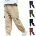 thumbnail image 1 of Ahuyic Summer Toddler Kids Leisure Pants,Boys Girls Long Pants,Children's Spring And Summer Casual Legged Work Pants For Middle Large Aged Boys And Girls,Red,8-9Years, 1 of 5