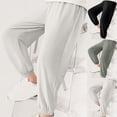 thumbnail image 1 of Ahuyic Solid Color Mid Waist Girls Full Length Pants Loose Fit 3-14Y, 1 of 5