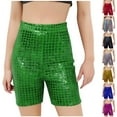thumbnail image 1 of Ahuyic Kids Summer Pants,Casual Pants for Girls,Children's Sequin Shorts Corner Shorts Performance Dance Pants Summer, 1 of 4