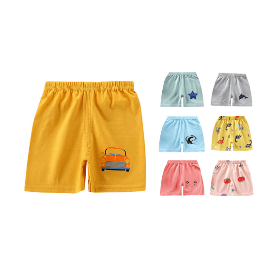 Ahuyic Kids Summer Pants,Casual Pants for Girls,Children's Summer Cotton Casual Sports Shorts Printed Style