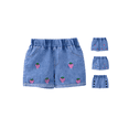 thumbnail image 1 of Ahuyic Heart Print Girls Shorts Jeans Casual Outdoor Kids Bottoms 1-6Y, 1 of 5