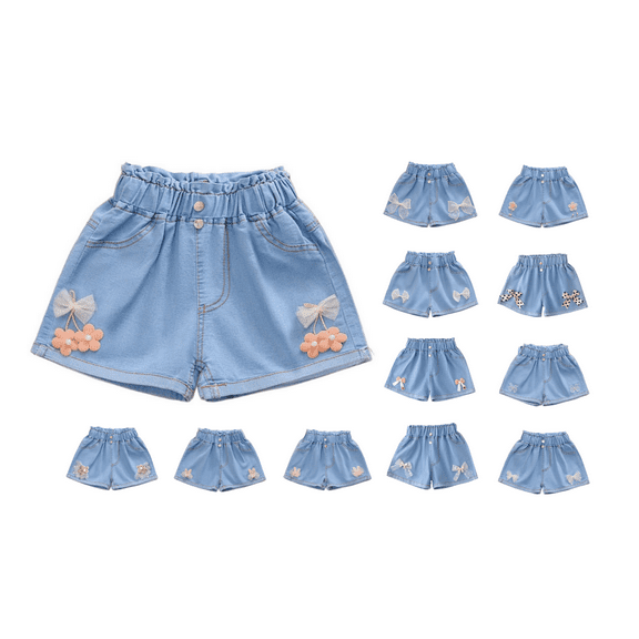 Ahuyic Kids Summer Pants,Casual Pants for Girls,Fashion Girls' Jeans Short Pants Children's Jeans Short Pants Casual Outerwear Pants