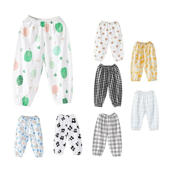 Ahuyic Kids Summer Pants,Casual Pants for Girls,Summer Children's Clothing Girls' Leggings Thin Pants Printed Western-style Yoga Pants