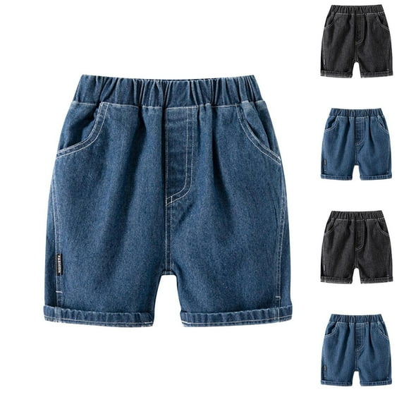 Ahuyic Toddler Kids Leisure Clothes,Summer Unisex Short Pants,Summer Girls' Denim Shorts Solid Color Versatile Elastic Hot Pants For Wearing Denim Shorts Outside