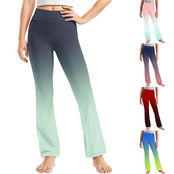 Ahuyic Kids Summer Pants,Casual Pants for Girls,Toddler Kids Kids Girls Fashion Cute Sweet Elasticity Straight Pants High Waist Yoga Pants