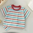 thumbnail image 1 of Ahuyic Kids Summer Short Sleeve Tops,Summer Casual Tops for Kids,Boys And Girls Summer Round Neck Short Sleeved Printed Cotton Base Shirt, 1 of 3