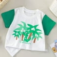 thumbnail image 1 of Ahuyic Kids Summer Short Sleeve Tops,Summer Casual Tops for Kids,Boys And Girls Summer Round Neck Short Sleeved Printed Cotton Base Shirt, 1 of 3
