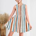 thumbnail image 1 of Ahuyic Little Girl Dresses,Kids Summer Casual Dresses,Fashionable Full-print Children's Round-neck Sleeveless Dress With Pockets For Middle And Large Children, 1 of 5