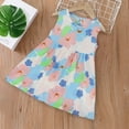 thumbnail image 1 of Ahuyic Little Girl Summer Casual Dress,Sleeveless Dresses for Kids,Summer Toddler Baby Girls Sleeveless Dress Graphic Print Flying Sleeve Dress, 1 of 4