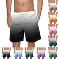thumbnail image 1 of Ahuyic Mens Summer Plus Size Pants Mens Short Pants,Mens Sports Shorts Beach Pants Elastic Waist Drawstring Pocketed Casual Printed Knee-length Shorts,Pink,XL, 1 of 4