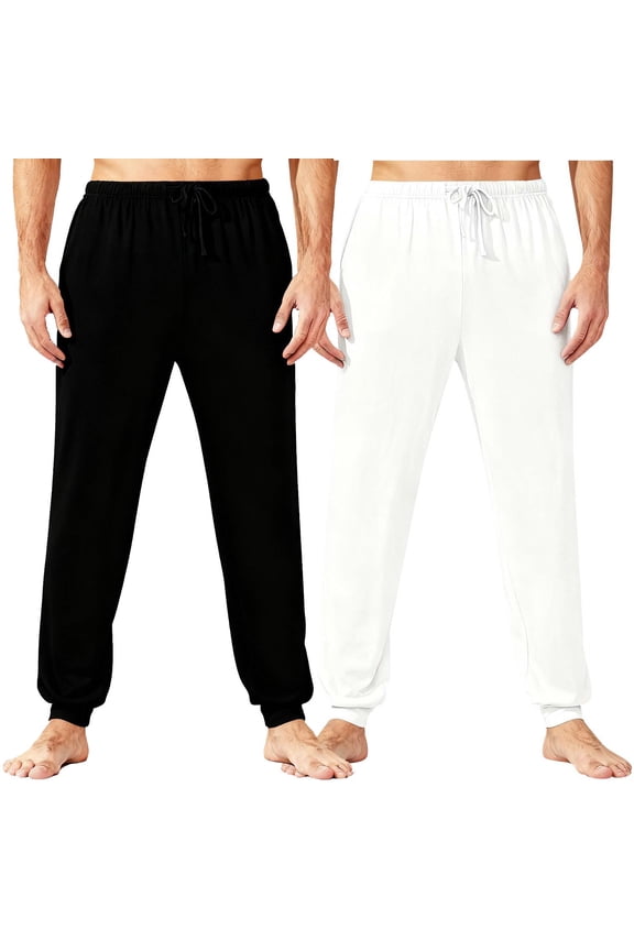 Mens Sweatpants,Sweatpants for Men Pants,Mens Fashion Base Solid Color Pocket With Drawstring Casual Comfy Jogger Sleep Lightweight Pajama Pants