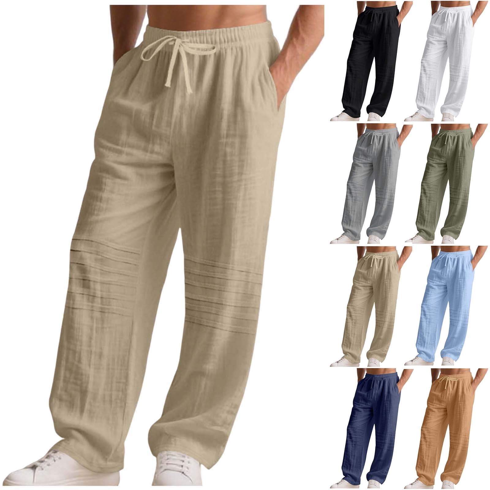 Sweatpants With Rope Ahuyic Mens Sweatpants,Sweatpants for Men Pants,Man Leisure Pocket Draw ...