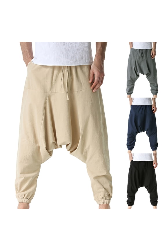 Mens Sweatpants,Sweatpants for Men Pants,Mens Fashion Solid Color Loose Casual Home Hanging Halen Crotch Pants Hip Hop Pants