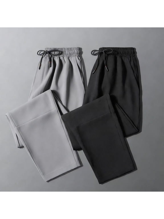 Mens Sweatpants,Sweatpants for Men Pants,Mens Summer Casual Elastic Waist Drawstring Straight Pocket Breathable Pants