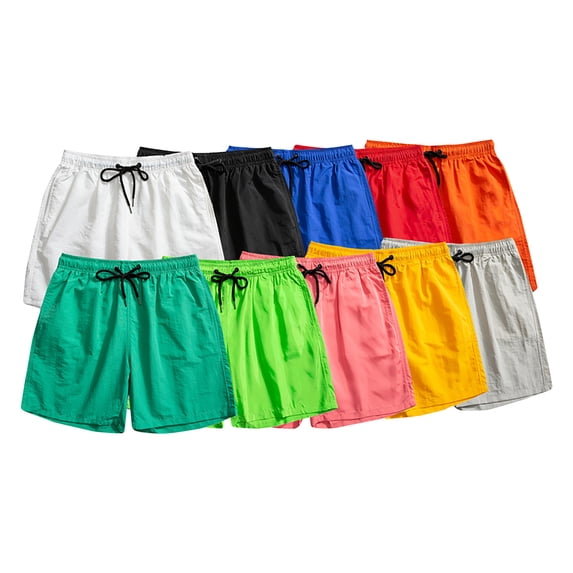 Ahuyic Plus Size Pants for Men,Mens Pants,Mens Holiday Solid ColorSpecial Print Beach Casual Trouser Shorts.,Red,XXXL
