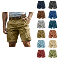thumbnail image 1 of Ahuyic Plus Size Pants for Men,Mens Pants,Mens Solid Color Sports Fitness Outdoors Shorts Zipper Pockets Button Cargo Pants,Wine,XL, 1 of 5