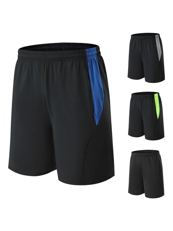 Plus Size Pants for Men,Mens Pants,Mens Summer Basketball Elasticity Color Blocking Train Motion Shorts,Black,XL