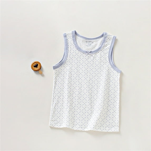 Ahuyic Summer Girls Top,Toddler Girls Cotton Tank Top,Children Inner Layer Summer Children T-shirt Base Shirt Round-Neck Camisoles