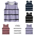 thumbnail image 1 of Ahuyic Summer Toddler Kids' Casual Blouse, Solid Color Loose Sleeveless Top For Girls And Boys,Summer Girls' Fashion Leisure Multi-Color Stripe Sleeveless Top Round Collar Tank Top, 1 of 5