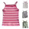 thumbnail image 1 of Ahuyic Summer Toddler Kids' Casual Blouse, Solid Color Loose Sleeveless Top For Girls And Boys,Summer Girls' Fashion Leisure Multi-Color Stripe Sleeveless Top Round Collar Tank Top, 1 of 5