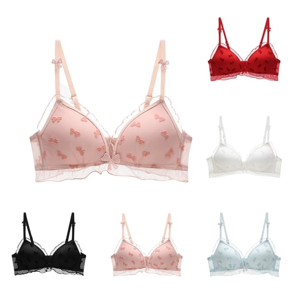 Ahuyic Summer Plus Size Bra For Women, Womens Solid Color Casual Bra, Woman Solid Color Comfortable Hollow Out Perspective Everyday Bras Underwear No Rims,Blue XL