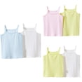 thumbnail image 1 of Ahuyic Summer Toddler Girls Short Sleeve Tshirt,Girls Casual Blouse And Tank Tops,Summer Girls Sweat-absorbing Breathable Stretch Bottoming Camisole Top, 1 of 5