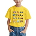 thumbnail image 1 of Ahuyic Summer Toddler Solid Color T-Shirt,Kids Casual Top,Children's Short Sleeved Printed Pattern T-shirt Round Neck Half Sleeved Casual Versatile Top, 1 of 5