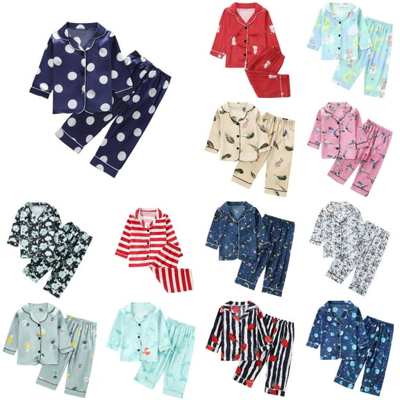 Ahuyic Toddler Kid Long Sleeved Outfit, Fall/Winter Warm Set For Kids, Fall And Winter Toddler Kids Boys And Girls Solid Color Long Sleeve Homewear Suit