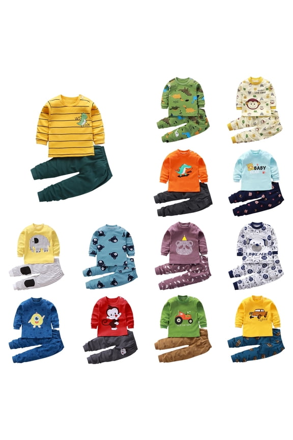 Toddler Kids Casual Fashion Outfits, Autumns And Winter Solid Color Top And Pants Set For Kids, Fashion Girls And Boys' Casual Long Sleeve Round Neck Collar Botton Printed Long Pants Sets