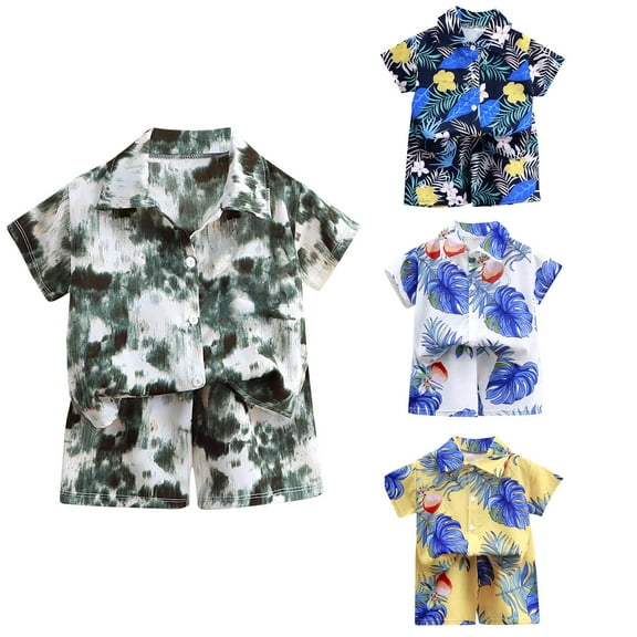 Ahuyic Toddler Kids Casual Fashion Outfits, Spring And Autumns Solid Color Top And Pants Set For Kids, Boys And Girls Fashion Cute Casual Middle Aged Childrenren's Shirt Set