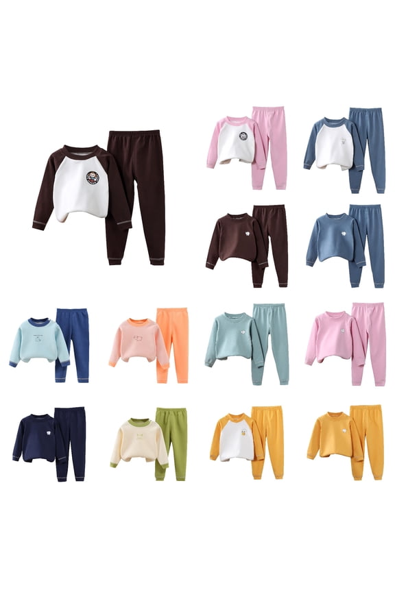 Toddler Kids Casual Fashion Outfits, Spring And Autumns Solid Color Top And Pants Set For Kids, Children's Sweatshirt Two Piece Set Children's Casual Clothes For Small And Medium Children