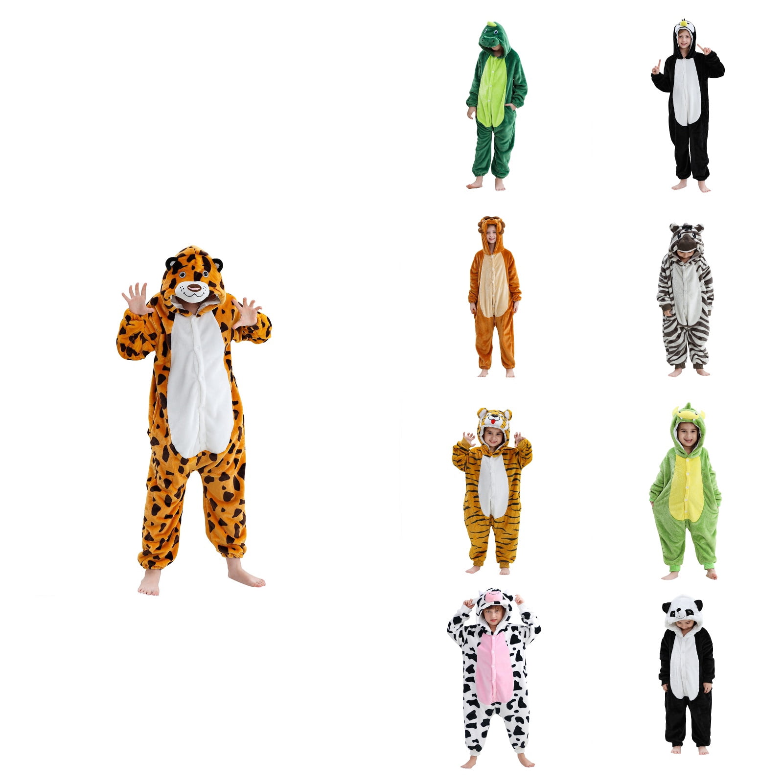 Ahuyic Toddler Kids Casual Rompers, Autumns And Winters Kids Long Sleeved JumpSuit,Toddler Boys And Girls Cute Printing Casual Romper Long Sleeve Hooded Jumpsuit Cute Flannel Clothes