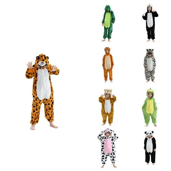 Ahuyic Toddler Kids Casual Rompers, Autumns And Winters Kids Long Sleeved JumpSuit,Toddler Boys And Girls Cute Printing Casual Romper Long Sleeve Hooded Jumpsuit Cute Flannel Clothes