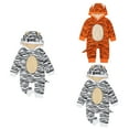 thumbnail image 1 of Ahuyic Toddler Kids Casual Rompers, Autumns And Winters Kids Long Sleeved JumpSuit,Toddler Children's Cute Stripe Printed Boys And Girls Hooded Long Sleeve Long Crawler Clothes, 1 of 5