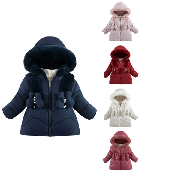 Ahuyic Toddler Kids Long Sleeved Coat, Fall And Winter Warm Coat For Kids, Fall And Winter Middle And Large Children's Long Sleeved Fashionable Coat Cotton Jacket