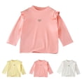 thumbnail image 1 of Ahuyic Toddler Kids Loose Top, Casual Long Sleeve Blouse For Autumns And Winter, Children's Solid Color Long Sleeved Fleece Knitted Cardigan Long Sleeved Round- Neck Sweater For Kids, 1 of 6