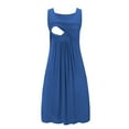 thumbnail image 1 of Ahuyic Women's Sleeveless Maternity Nursing Dresses for Breastfeeding Blue M, 1 of 4