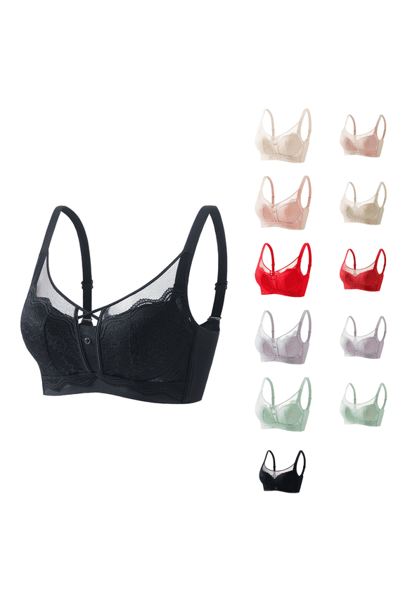 Womens Bra,Summer Plus Size Bra,Womens Comfortable Adjustable Underwear Bra With Paper Cup And No Steel Ring To Auxiliary Breasts,Red,XL