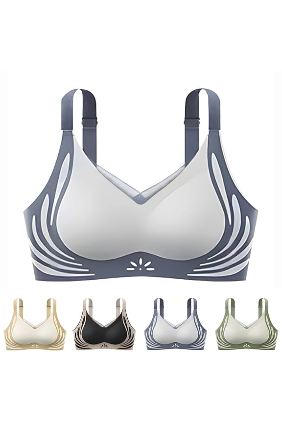 Womens Bra,Summer Plus Size Bra,Womens Fashion Seamless Contrast Sponge Underwear Soft Support Comfortable Breathable Fixed Cup Bra,Beige,XXL