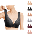 thumbnail image 1 of Ahuyic Womens Bra,Summer Plus Size Bra,Womens Lace Patchwork Bra Underwear Bra Everyday Underwear,Gray,XXXXL, 1 of 5
