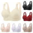 thumbnail image 1 of Ahuyic Womens Bra,Summer Plus Size Bra,Womens Large SizeWomens Comfortable Breathable Push-Up Thin Cup Backless Bra - Everyday Bra,Purple,XL, 1 of 3